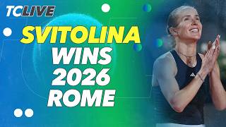 Elina Svitolina defeats Coco Gauff in ROLLER COASTER 2026 Rome final | TC Live