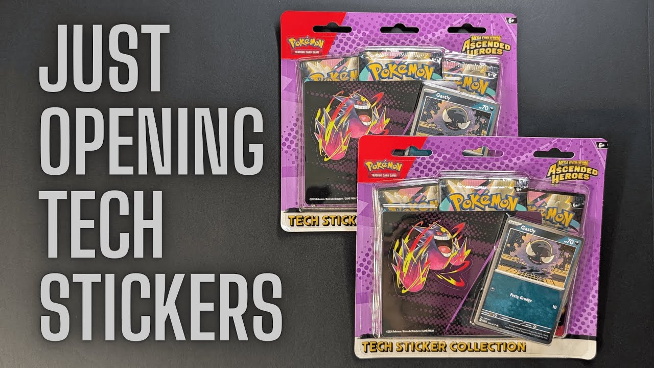 Pokémon Ascended Heroes Gastly Tech Sticker Collection Opening | ASMR