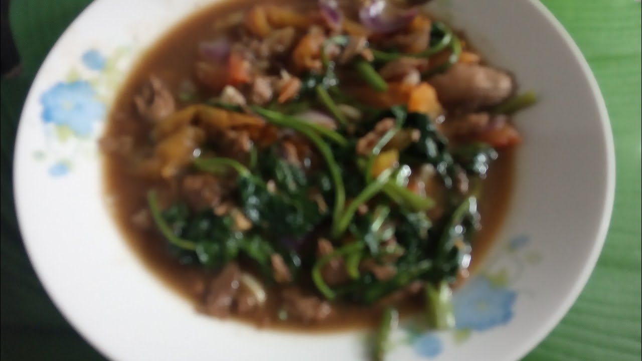 Tuna adobo with kangkung /bembem ace