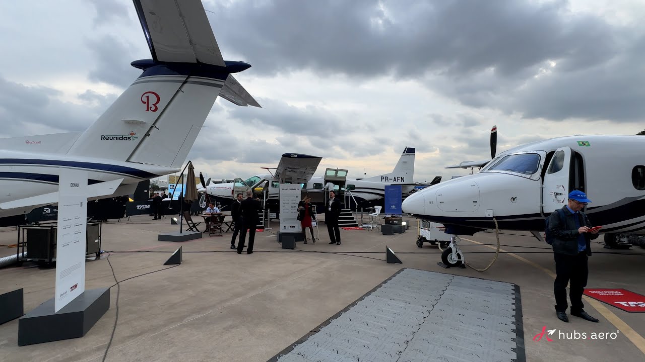 Textron exibe modelos da Beechcraft e da Cessna durante a LABACE 2025