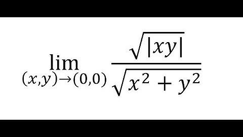 Calculus Help: Multivariable Limits - lim ((x,y)→(0,0))⁡ √(|xy|)/√(x^2+y^2 ) - Techniques