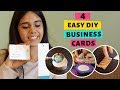 4 Easy DIY Business Card Ideas | DIY Adventures of Vibha and Itsy