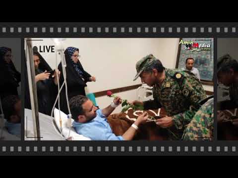 عیادت از مصدومان حادثه قطار مشهد یزد توسط کارکنان یگان ویژه