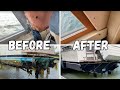 Old Boat into Modern Yacht | 2-month Rebuild in Minutes START TO FINISH | Timelapse