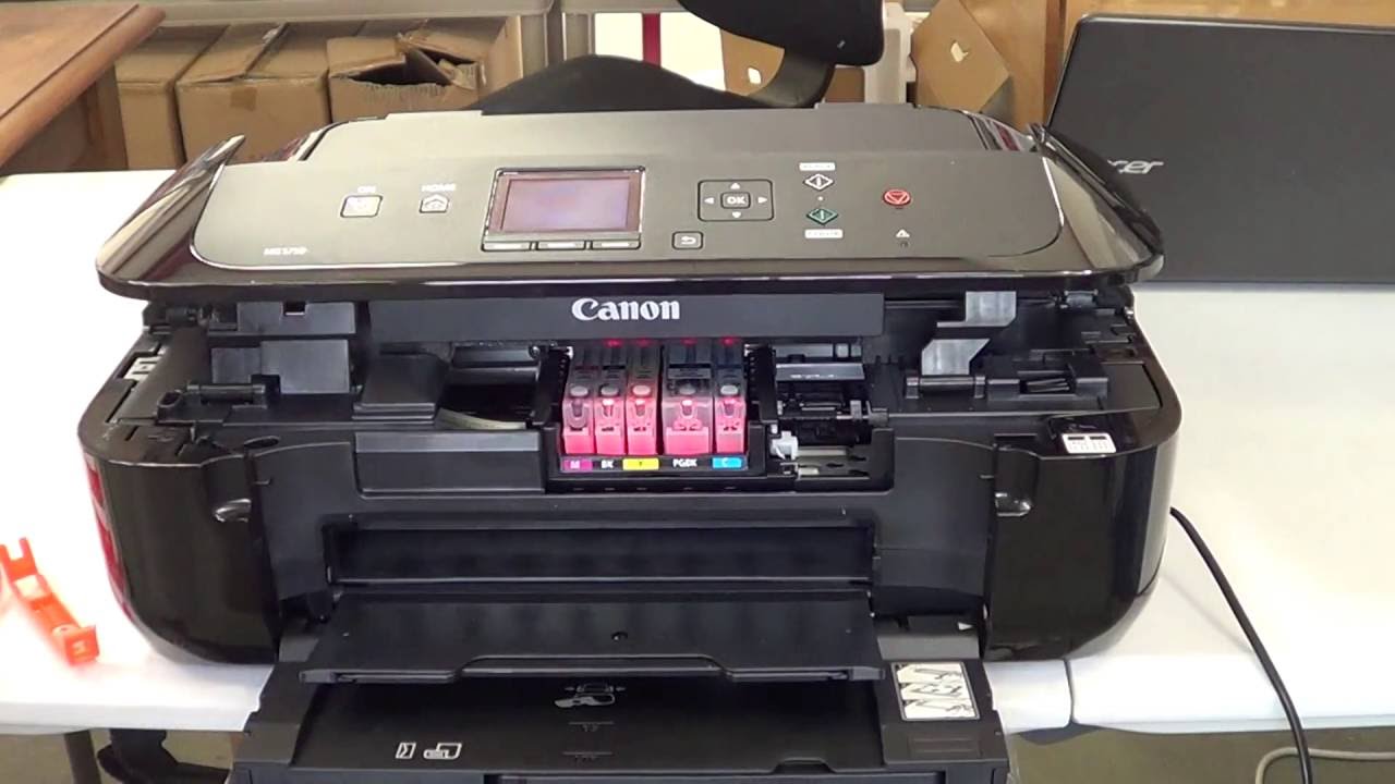 Abrir y instalar la impresora Canon Pixma mg5750 con tinta comestible