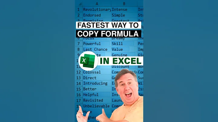 Excel Fastest Way to Copy Formula to All Rows #excel