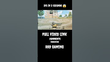 1v3 clutch in 3 seconds😱⚡ full video on chanell #shorts #bgmimontage #rrdgaming