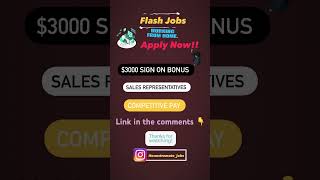 High Pay Work From Home Job 3000 Sign On Bonus Sales Representative