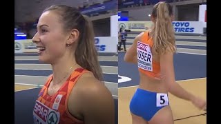 Nadine Visser winning women's 60 metres hurdles 2019 European Athletics Indoor Championships