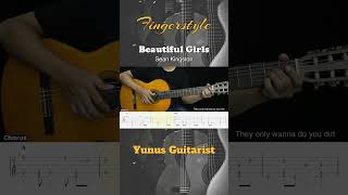 Beautiful Girl - Sean Kingston - Fingerstyle Guitar Tutorial + TAB & Lyrics