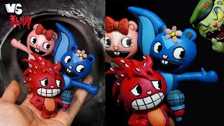 [FNF]Making Flaky, Petunia and Giggles Sculpture Timelapse [Happy Tree Friends] Friday Night Funkin'