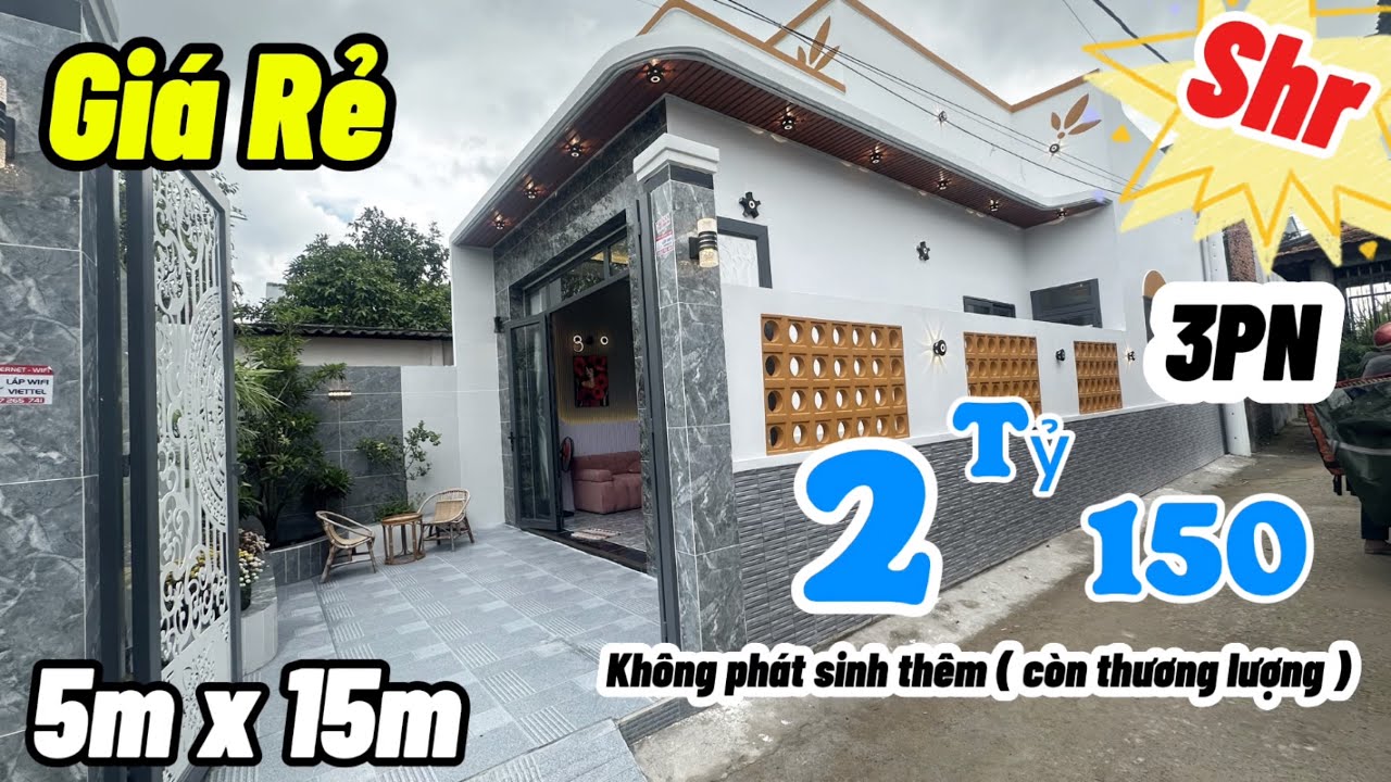 Nhà ngay tân kim QL50 gần cầu ông thìn giáp Bình chánh Giá rẻ ❇️5m x 15 shr 3PN tặng nội thất