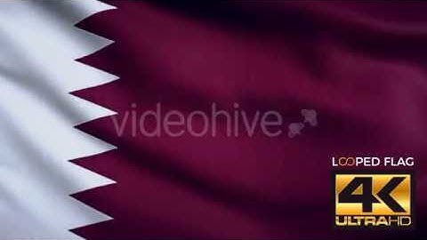 Flag 4K Qatar On Realistic Looping Animation With Highly Detailed Fabric