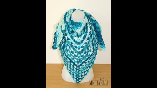Crochet beautiful triangular shawl #01 - English Subs