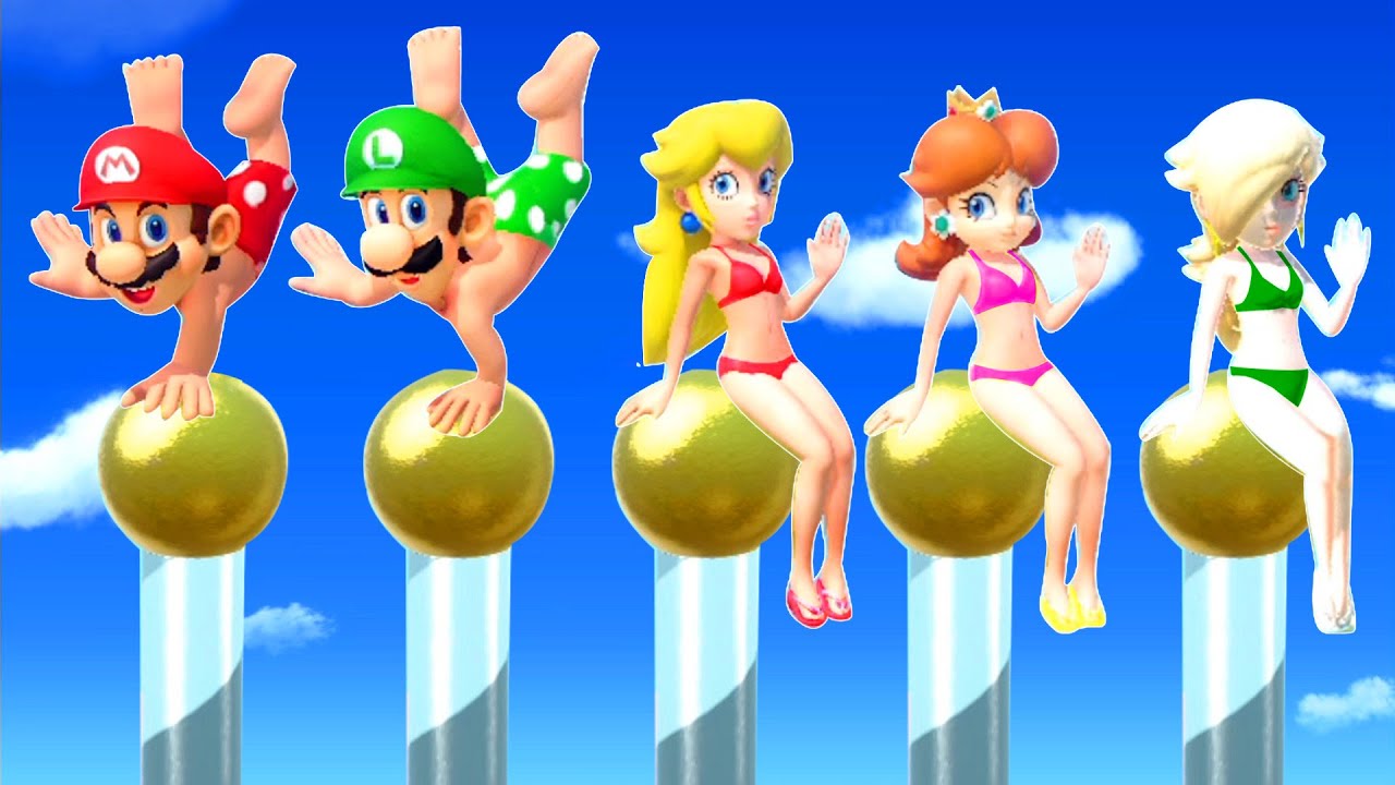 Super Mario Party Top 40 Minigames - Mario Vs Luigi Vs Peach Vs Daisy (Hardest Difficulty)