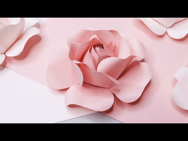 簡単!カーラーコピー用紙で作る綺麗な薔薇の作り方|How To Make Beautiful Paper Rose|ayawang-paper