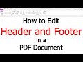 How to Edit Header and Footer in a PDF Document using Foxit PhantomPDF
