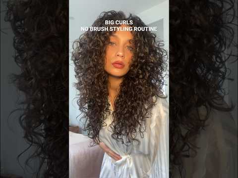 BIG CURLS Without A Brush! ? #curlyhairroutine #curlyhair #jaymejo