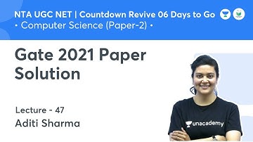 Gate 2021 Paper Solution | Computer Science | NTA UGC NET JRF 2021 | by Aditi Sharma