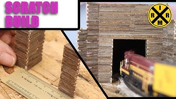 059 (PT2): Scratch Built Wooden Tunnel Portal For Model Railroad Layout