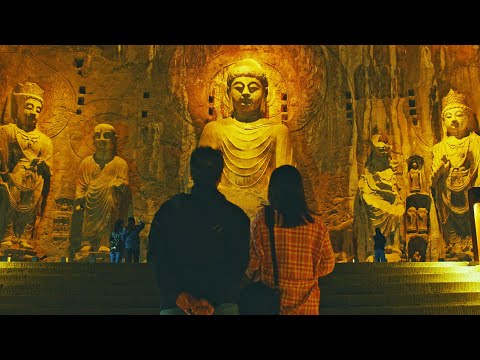 Night Walk In China Longmen Grottoes | The Best City to Visit in Asia | 4K 6K 洛阳 龙门石窟