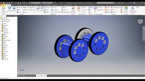 Autodesk Inventor 2018- creating a small car using pattern features.