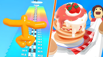 💛💚 Tall Man Run VS Pancake Run Max Level Walkthrough 4K I31ELP