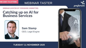 PM Forum taster: Catching up on AI for Business Services in Professional Services