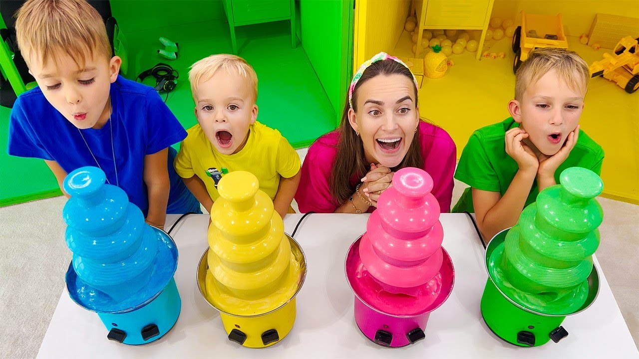⁣تحدي بيت اللعب بأربعة ألوان من فلاد ونيكي والمزيد من القصص المضحكة للأطفال
