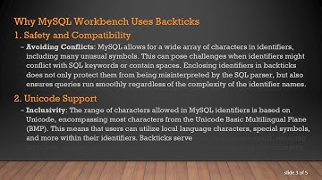 How to Work with Backticks in MySQL Workbench: Understanding Identifiers