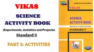 vikas science activity book std 5 | 5th science activity book project | part 2 Activites