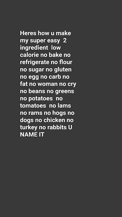 Heres how u make my super easy  2 ingredient  low calorie no bake no