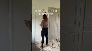 WARDROBE DOORS MAKEOVER using bead trim and paint!!!