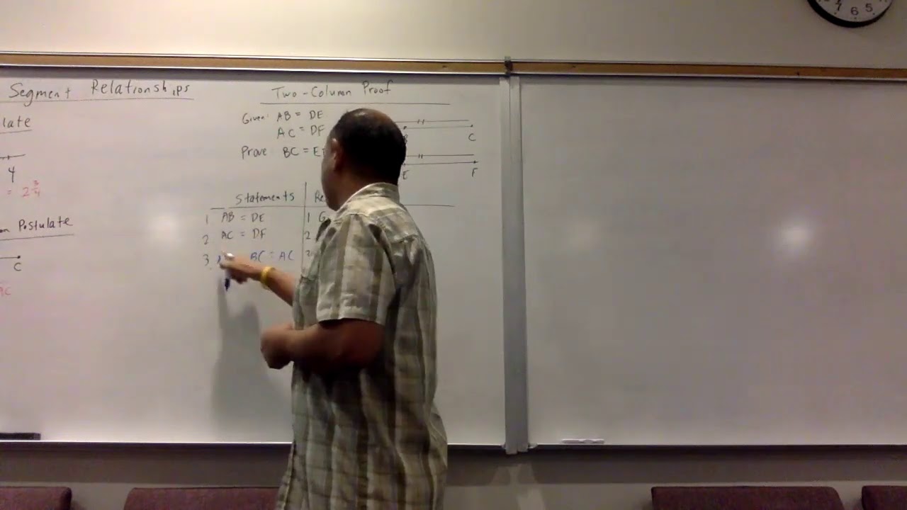 2-7 Proving Segment Relationships - YouTube