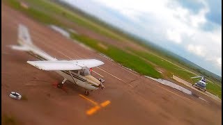 Cessna 172 заход-посадка-руление, ВПП 09, аэропорт &quot;Киренск&quot; (UIKK)