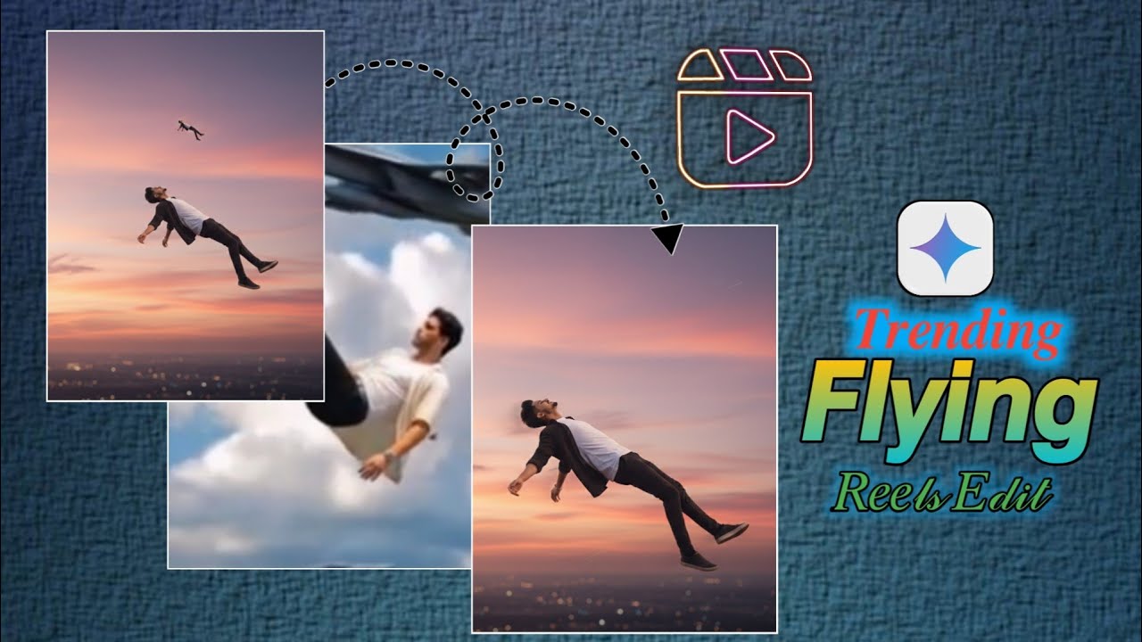 Instagram Tranding Man Flying For Sky Video Editing | How To Make Ai Videos Of Flying In The Sky