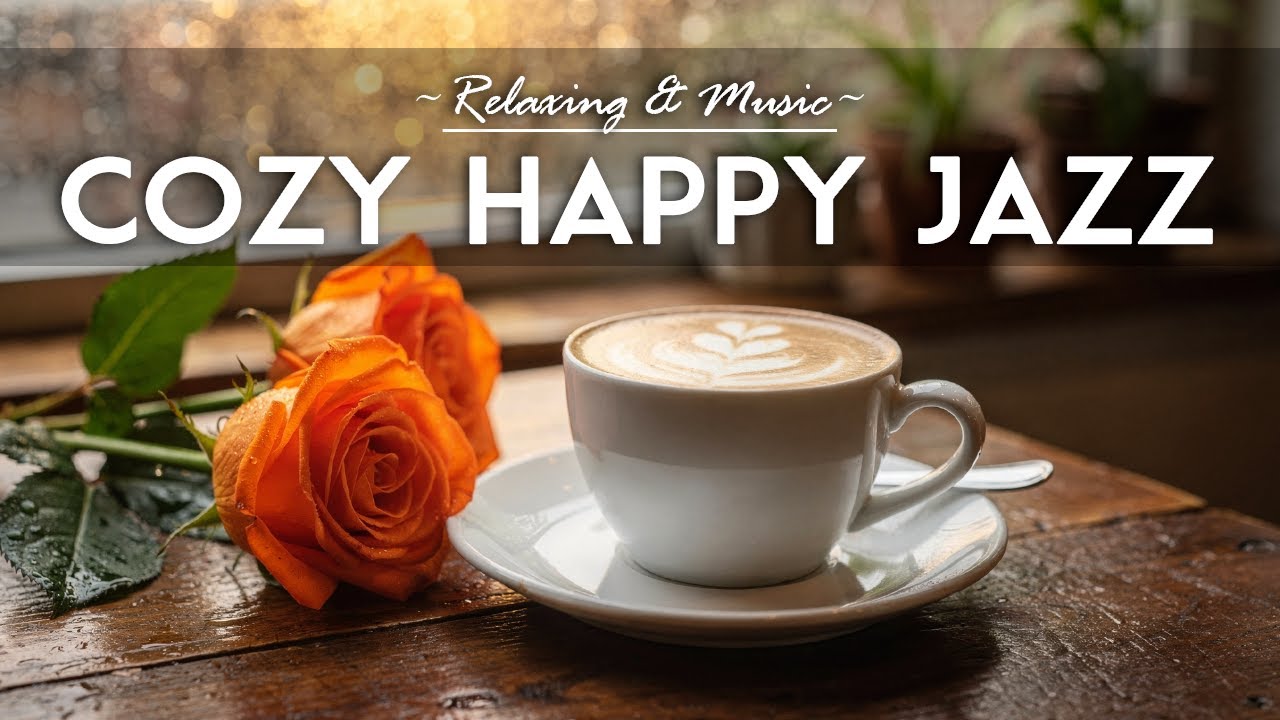 Cozy Happy Jazz ☕🎶 Coffee Shop Ambiance & Relaxing Jazz Music for Studying & Relaxing.