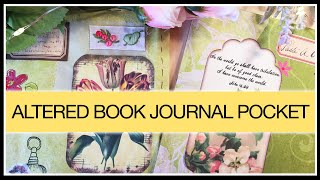 Altered Book Journal Pocket | Junk Journal ALTERED BOOK PAGE Pockets | Vintage Art Journal Pages