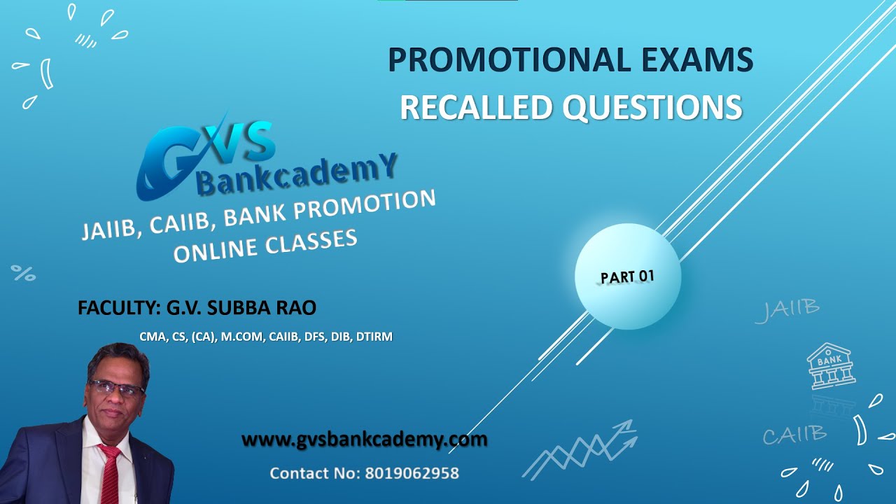 PROMOTIONAL EXAMS - Recalled Questions - Part 01