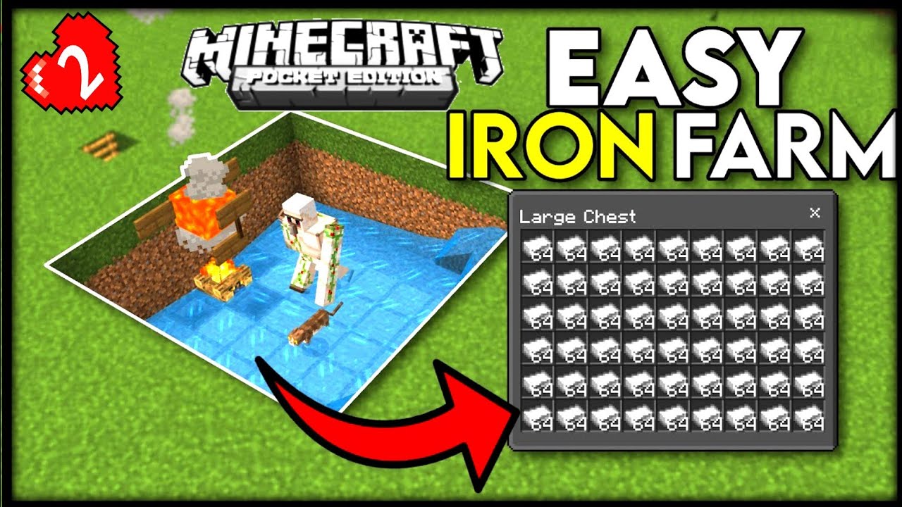 I built minecraft best iron farm in minecraft survival series - YouTube