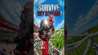 THIS LAUNCH IS INSANE! 😱 Can you survive Sky Scream? #rollercoaster #plopsaland