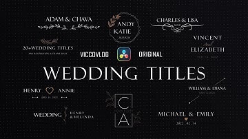 [Vicco] Wedding Titles Template 達芬奇原創自製 婚禮 標題模板