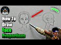 How To Draw Face Proportions- Easy anatomy