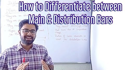 Difference between Main bars & Distribution bars in Slab