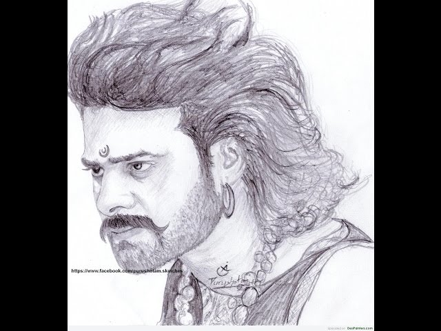 Realistic drawing Bahubali (Sketch of Prabhas) | Pencil Sketch - YouTube