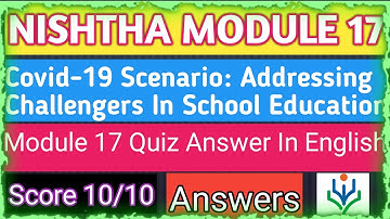 Nishtha Module 17 quiz answers in English||nishtha Module 17 quiz answers