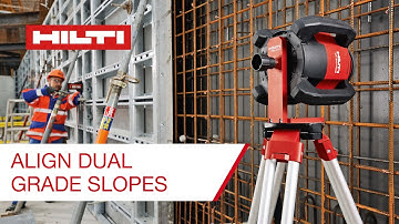 HOW TO Align Dual Grade Slopes Automatically with the Hilti Rotating Laser PR 300-HV2S