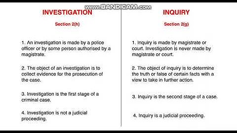 Difference between inquiry and investigation under crpc section 2 #inquiry #investigation #crpc