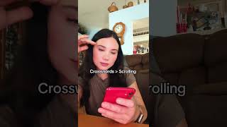 Crosswords over scrolling any day! #crossword #puzzles #cozygaming #mobilegame #hobbies