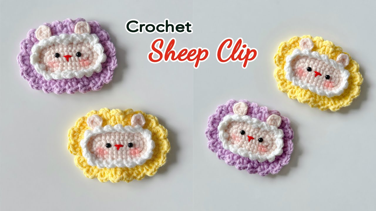 Cutest Crochet Sheep Hair Clips 🐑✨ | So Soft & Adorable!
